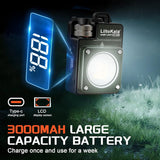 LiitoKala 20-3500LM 3000MAH Rechargeable Multifunctional Keychain Flashlight