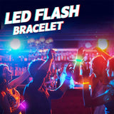 LED Light Up Wristbands With Fast Or Slow Flashing Lights.