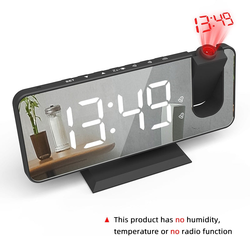 LED/USB Digital Desktop 2 Function Alarm Clock With Time Projector.