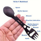 Multifunctional Fork Spoon Knife Wrench Bottle/Can Opener For Camping
