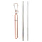 Reusable Stainless Steel Telescopic Straws With Cleaning Brush And Travel Case.