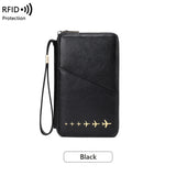 Women Or Men's RFID Multifunctional PU Leather Passport Wallet