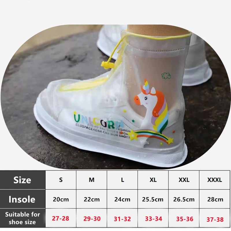Children's Non-Slip Overshoes Galoshes  With Zipper