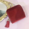 Velvet Travel Jewelry Pouch With Zipper