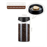 Coffee Bean Glass Storage Container With Press-Down Vacuum Seal
