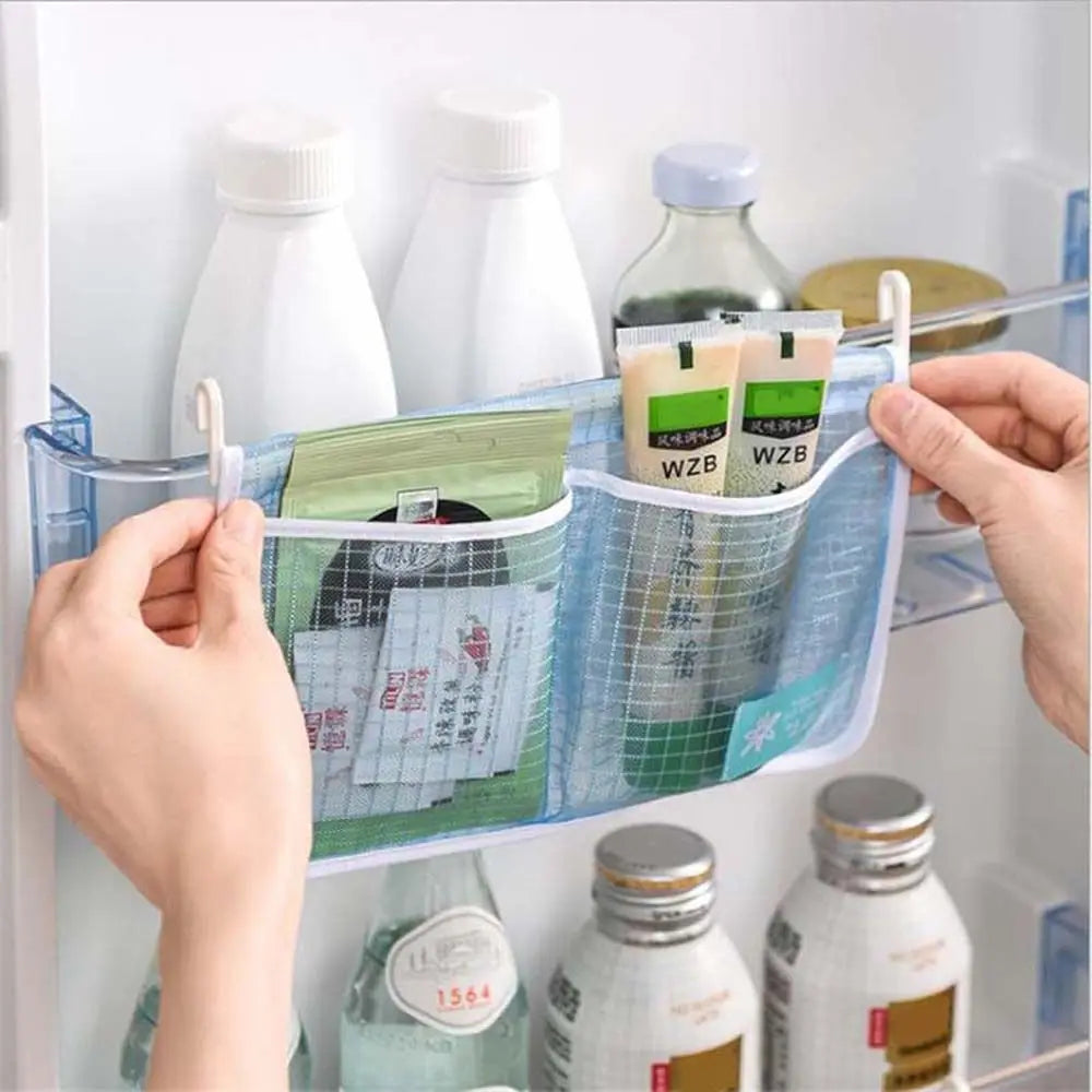 Mesh Refrigerator Storage Bag Organizer