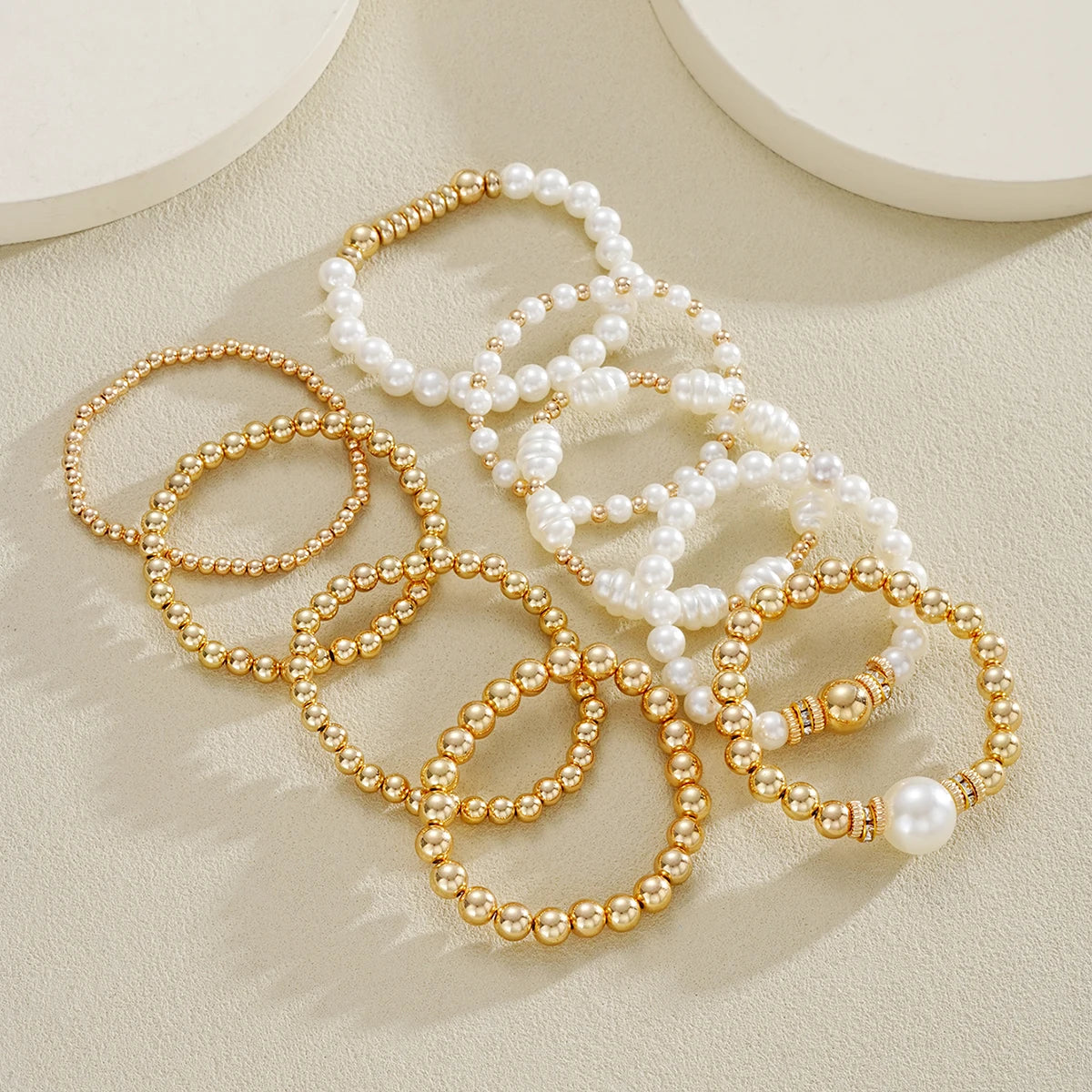 Bohemia Minimalist Faux Pearl Elastic Bracelet
