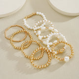 Bohemia Minimalist Faux Pearl Elastic Bracelet