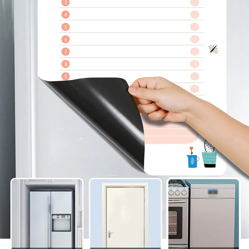 Dry Erase Magnetic Daily, Weekly, OR Monthly Whiteboard Planner For The Refrigerators.