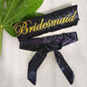 Short satin embroidered Bride and Bridesmaid bathrobe.