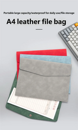 Waterproof A4 Leather File Document Folder