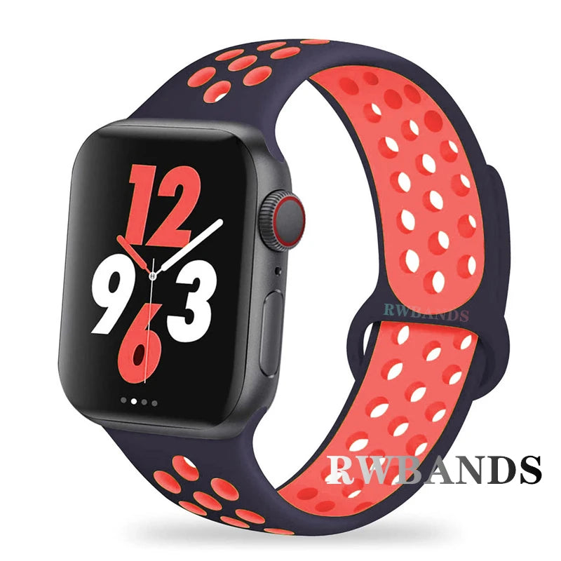 Sport Strap for Apple Watch Band 46mm 44mm 40mm 42-38-41mm 45mm  Series 10 9 8 7 6 SE 5 3 Ultra 2 49mm