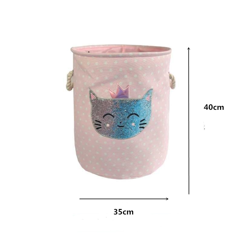 Foldable Canvas Cartoon Animal Laundry Basket OR Toy Storage.