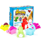 1/6 Pcs Dinosaur Light-Up Floating Bath Toys