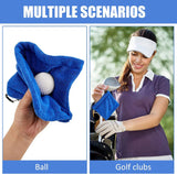 Square Microfiber Golf Ball Cleaning Towel With Carabiner