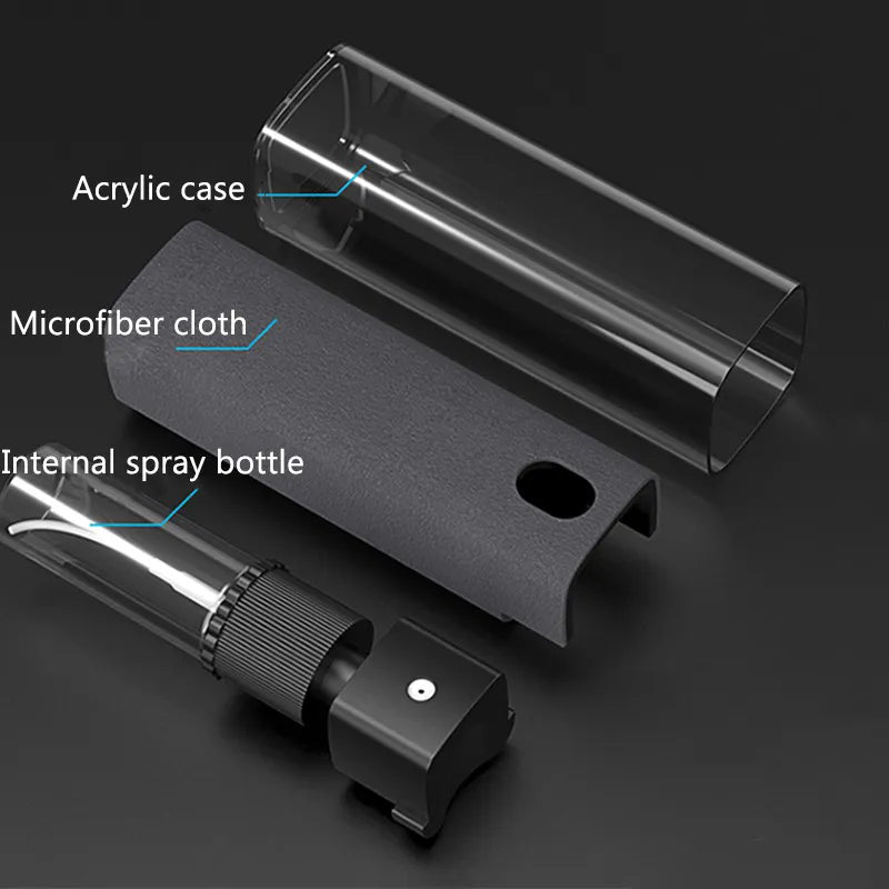 2in1 Microfiber Screen Cleaner Spray Bottle Set For Phones, Glasses Or Laptops
