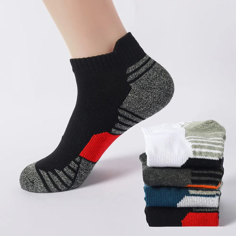 5 Pairs Cotton Breathable Sport Ankle Socks.  Size EU 38-45