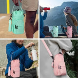 Women And Men's Oxford Lightweight Waterproof Crossbody Water Bottle And Phone Bag