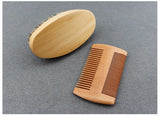 2pcs/set Boar Bristle Natural Beard Brush