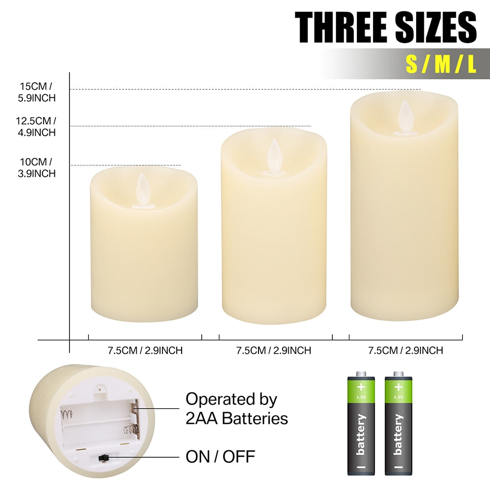 6/24Pcs Flameless LED Battery Powered Candles.