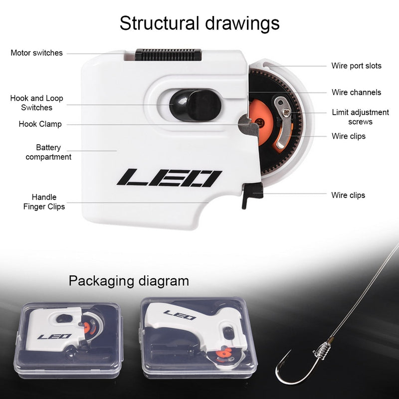 Electric Fishing Hook Line Tying Device.