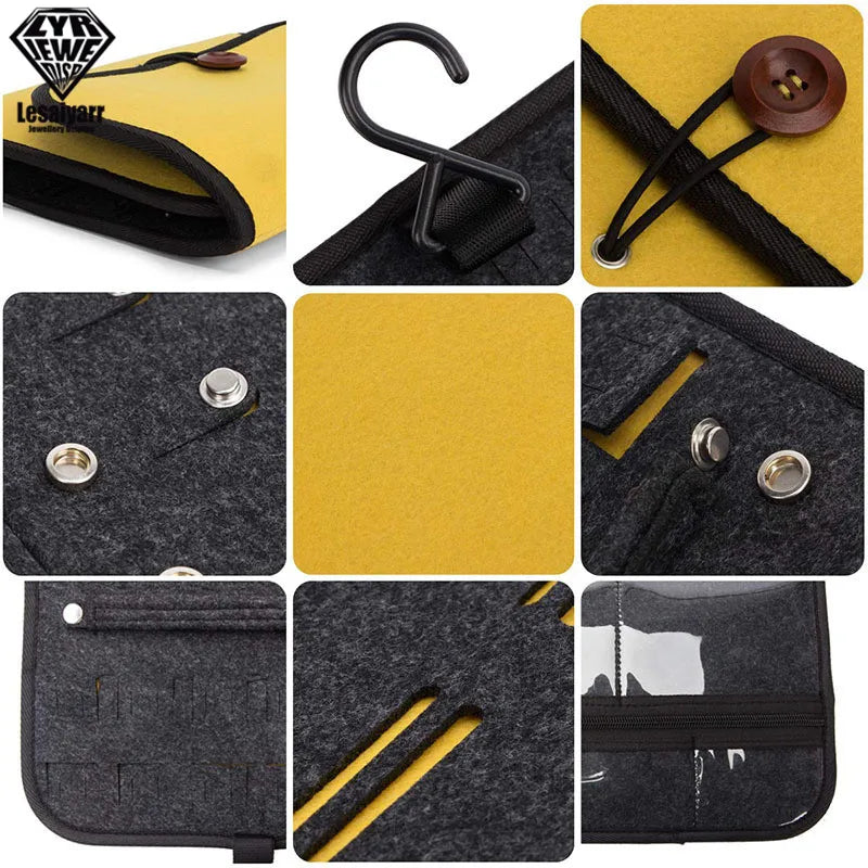 Foldable Jewelry Organizer Bag With Hanger