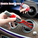 Auto Detailing Interior Double Head Brushes For Air Vent, Grill Duster Cleaning Tools