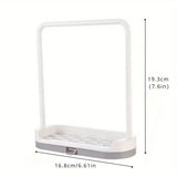 1PC Plastic Kitchen Towel Storage Rack With Sponge Drain Shelf