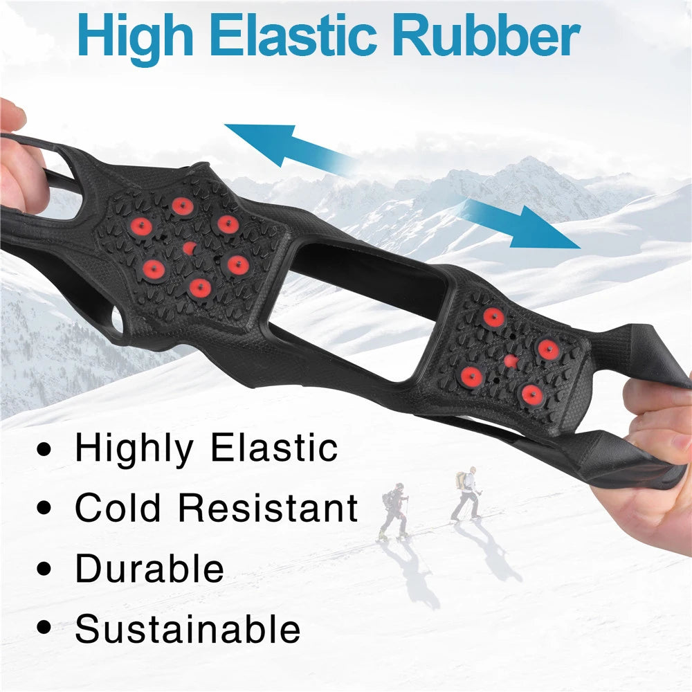 Tungsten Steel 10 Studs Ice Cleats for Shoes and Boots