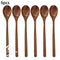 6 Piece  9 Inch Bamboo Mixing Spoons