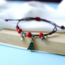 Christmas Pendant Charm Bracelet With Adjustable Rope.