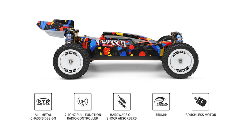 Remote control high speed off-road racing car. 75KM/H 4WD RC Car.