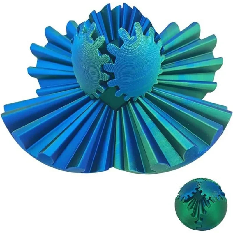 3D Printed Cube Fidget Spin Ball For Relaxing Due To Stress and Anxiety