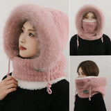 Winter Plush Warm Thick Hood with Scarf