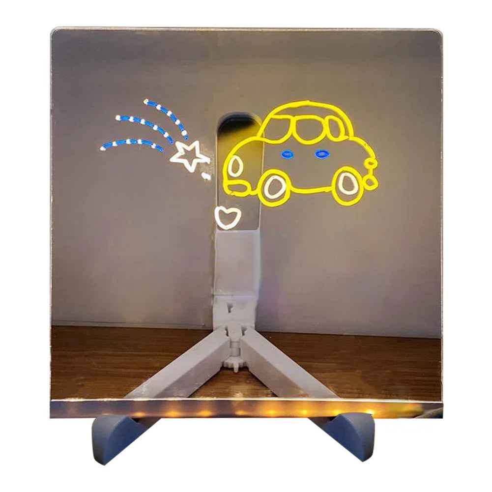 Acrylic Dry Erasable Lighted Board with Colors & Stand