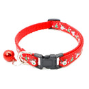 1pc Adjustable Nylon Christmas Pet Collar With Bell