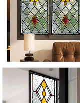 Electrostatic Vintage Stained Glass Window Sticker
