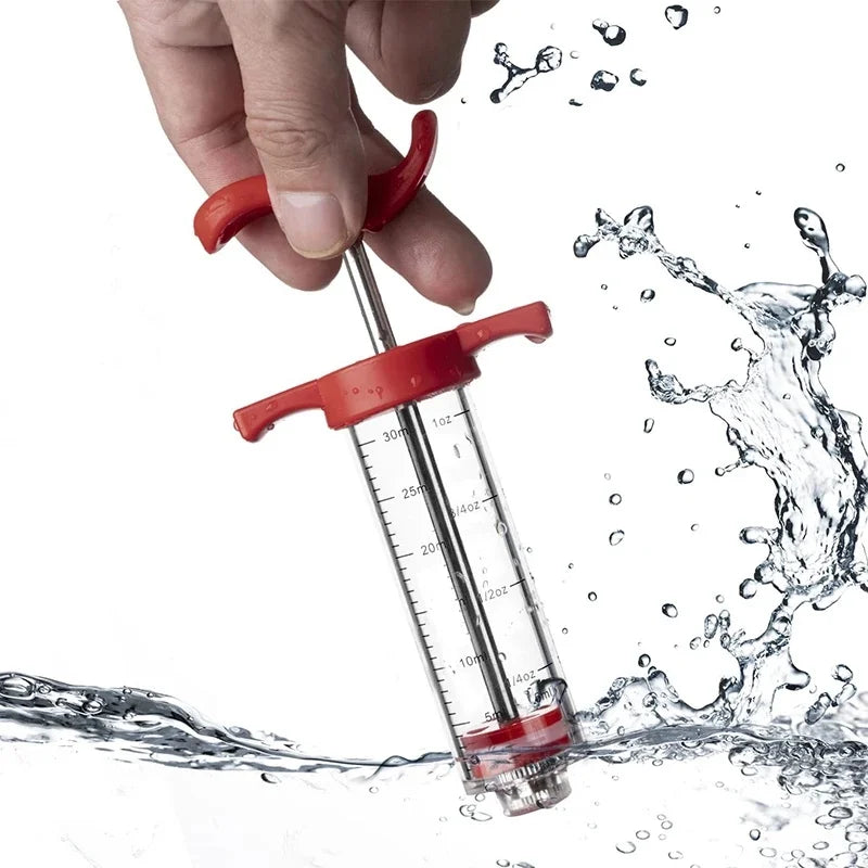 Meat Syringe With 3 Marinade Injector Needles For Chicken Or Turkeys