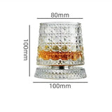 360 Degrees Rotating Crystal Whiskey Glass