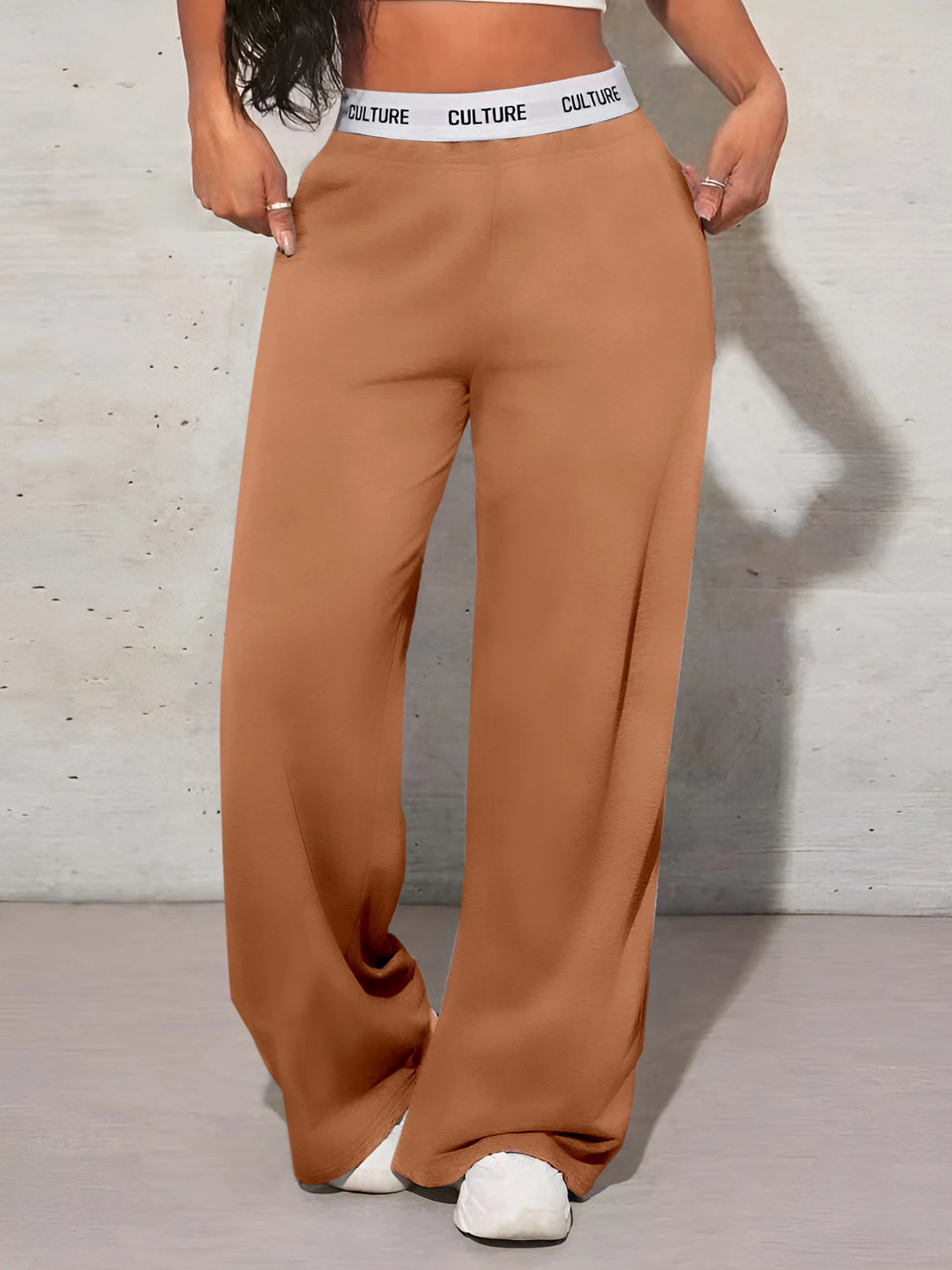 High Waisted Tummy Control Wide Leg Sweatpants
