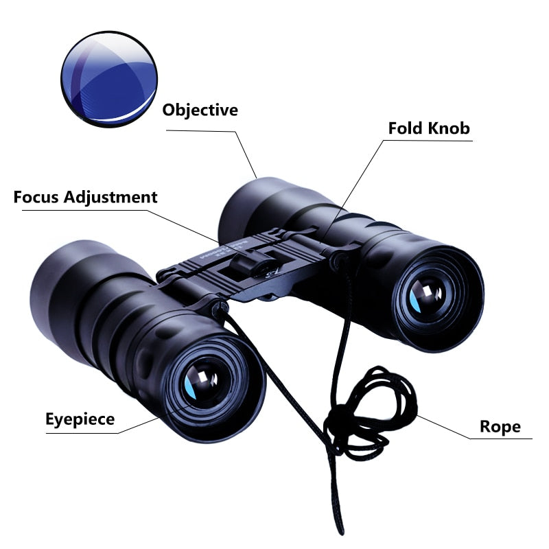 TOPOPTICAL 12x32 Compact Professional Portable Binoculars For Hunting or Birdwatching.