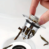 Universal Pop-up Chrome Drain Plug Sink Filter with Hair Catcher