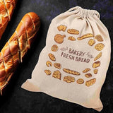 Reusable Linen Bread Bag With Drawstring