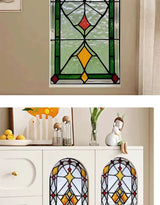 Electrostatic Vintage Stained Glass Window Sticker