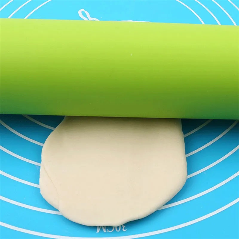 Silicone Non-Stick Rolling Pin With Plastic OR Wooden Handle. Pas