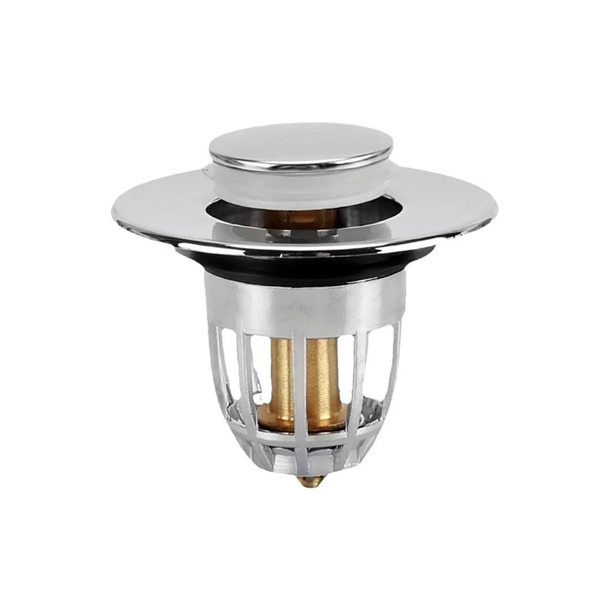 Universal Pop-up Chrome Drain Plug Sink Filter with Hair Catcher