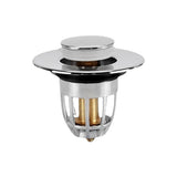 Universal Pop-up Chrome Drain Plug Sink Filter with Hair Catcher