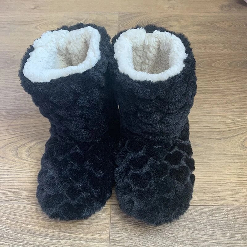 Men And Women's Thick Warm Non-Slip Plush Slippers.