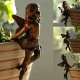 Mini Resin Fairy Hanging Basket Decoration   A