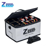 Zeee Lipo Fireproof Safe Battery Bag With Pouches For Multiple Battery Storage.